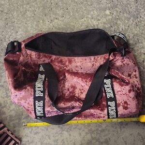 PINK Victoria's Secret Crushed Velvet Tote in Rose